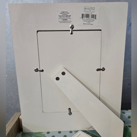 Black and white checkered wooden 5x7 picture frame & tray set - Picture 6 of 9